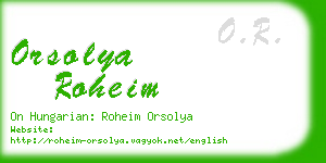 orsolya roheim business card